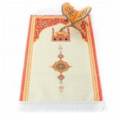 Çocuk Seccadesi Kudüs Turuncu 82×45 cm 110 gr- Tesbih Hediyeli - 1