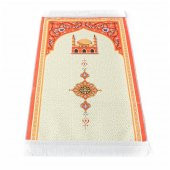 Çocuk Seccadesi Kudüs Turuncu 82×45 cm 110 gr- Tesbih Hediyeli - 2