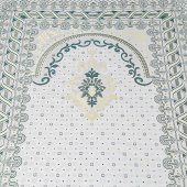 İpek Saten Osmanlı Desenli Seccade Koyu Yeşil 67x120 cm - 230 gr - 2