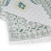 İpek Saten Osmanlı Desenli Seccade Koyu Yeşil 67x120 cm - 230 gr - 4