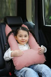 Pillow Çocuk Pembe Emniyet Kemer Yastığı Oto Emniyet Kemeri - 1