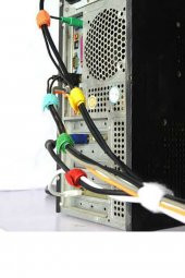 Kablo Düzenleyici Renkli Cırt Cırt Kablo Bağı Vga Aux Hdmı Elektrik Kablosu Toparlayıcı Toplayıcı - 4