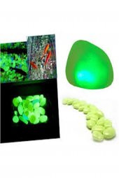 50 Adet Fosforlu Çakıl Taşı Gece Parlayan Fosforlu Çakıl Taşları Akvaryum Parlak Fosfor Taş - 5