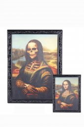 Hayalet Mona Lisa 3d Tablo, Cadılar Bayramı, Halloween Kostümleri Süsleri - 1