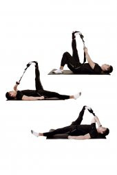 Yoga Linda Siyah Ayak Bacak Germe Askısı Pilates Fitness Kardiyo Vücut Kas Geliştirici Spor Aleti - 6