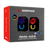 Rampage RMS-N29 2.0 6w USB Aydınlatmalı Gaming Speaker Hoparlör Oyuncu Speaker - 2