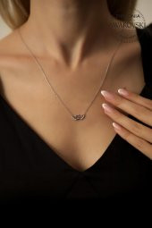 Swarovski Taşlı Swan Aşkı Model Gümüş Zirconia Kolye - 2