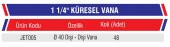 Jetplas 1 1/4 plastik vana (40 lık) - 2