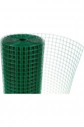Pvc KaplıPuntalı Tel 1m Eninde12cm X12 Göz Arası 25m Uzunluk 090mm kalınlık Kümes Teli-Kafes teli- kuş teli - 1