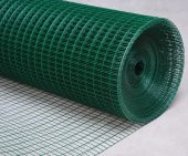 PVC KAPLI PUNTALI YEŞİL TEL 12X12mm GÖZARALIKLI 09MM KALINLIK 100cm ENİNDE 25M UZUNLUĞUNDA KAFES TELİ- KÜMES TELi - 2