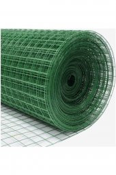 Pvc Kaplı Yeşil Puntalı Tel 150 en X 25m uzunluk ( 25x25 Göz Aralığı)- kafes teli- kümes teli- çit teli - 1