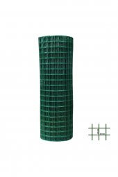 Pvc Kaplı Puntalı Kafes Teli 25x25 Göz Aralığında 150 cm en 25m uzunlUK-Kafes teli-Kümes teli-kuş teli-Çit - 1