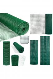 Pvc Kaplı PuntalıTel- 2mm kalınlığında 100cm en 25m uzunluk KAfes teli-Kümes teli- kuş teli- çit teli  25x25mm - 1