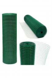 Pvc Kaplı Puntalı Kafes Teli 25x25 Göz Aralığında 150 cm en 25m uzunlUK-Kafes teli-Kümes teli-kuş teli-Çit - 1