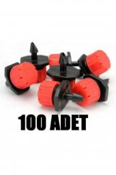 Küçük Meme 100 Ad. - Damla Sulama Ayarlı Damlatıcı Parçası Aparatı Damlama Borusu Hortumu - 1