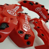 Kaliper Kapağı Brembo Kabartmalı 4'lü Set Kırmızı - 1