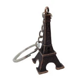 Paris Eyfel Kulesi 3D Metal Anahtarlık Bronz thumbnail 1