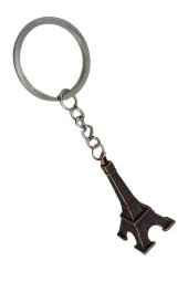 Paris Eyfel Kulesi 3D Metal Anahtarlık Bronz thumbnail 8