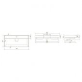 Turkuaz Cerastyle Sharp Etajer Uyumlu Lavabo Damlalıklı 100x48 cm - 3