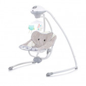 Bonibos Rotary Dönerli Elektrikli Salıncak Ana Kucağı Elephant Gray - 1