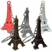 Paris Eyfel Kulesi Renkli 3D Metal Anahtarlık 5 Adet - 1
