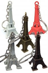 Paris Eyfel Kulesi Renkli 3D Metal Anahtarlık 5 Adet - 2