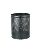 Omnisoft PLX 3700-1 Metal Masa Altı Delikli Çöp Kovası Siyah - 1