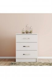 Beyaz 3 Çekmeceli Komodin Kmd3001 thumbnail 3