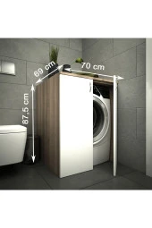 Erahome Mine Çamaşır Makinası Alt Dolabı Sonomo Beyaz - 4