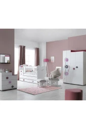 RENGARENK Point Baby Büyüyen Ve Sallanan Beşik 70x130  cm thumbnail 3