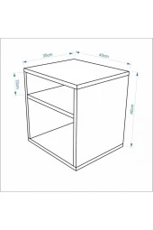Kca Mobilya Siyah Box Komodin - 2