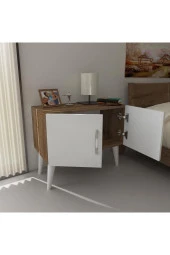 Ünüvar Konsept ÜNÜVAR KONSEPT Komodin Ceviz Beyaz Kapak thumbnail 3