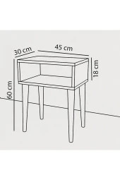 ÜNÜVAR KONSEPT Ceviz Ayak Komodin thumbnail 4