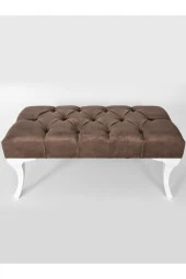 Ekon Gema Hünkar Puf Bench Kahve 90 Cm. 1. Sınıf Silinebilir Antibakteriyel Kumaş - 1