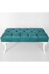 Ekon Gema Hünkar Puf Bench Turkuaz 90 Cm. 1. Sınıf Silinebilir Antibakteriyel Kumaş - 1