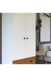 Tocco 1011 2 Kapaklı 2 Çekmeceli Askılıklı Raflı Gardırop - 1