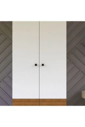 Tocco 1011 2 Kapaklı 2 Çekmeceli Askılıklı Raflı Gardırop - 2