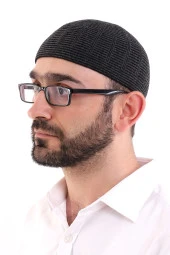 Kışlık Orlon Takke Çift Renk - Siyah thumbnail 1