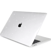 Macbook Pro Kılıf 14.2 inç M1-M2-M3-M4 Simli Kristal Star (14" Pro) A2442 A2779 A2992 A2918 A3112 A3401 A3185 ile Uyumlu - 5