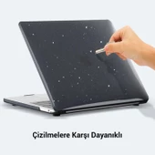 Macbook Pro Kılıf 14.2 inç M1-M2-M3-M4 Simli Kristal Star (14" Pro) A2442 A2779 A2992 A2918 A3112 A3401 A3185 ile Uyumlu - 9