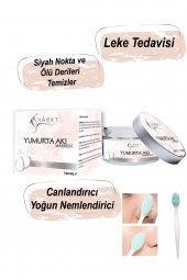 Siyah Nokta Karşıtı Ve Sıkılaştırıcı Yumurta Akı Maskesi 100 Ml+ T Bölgesi Temizleyici Fırça - 1
