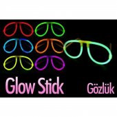 Glowstick Karanlıkta Yanan Parti Gözlüğü 12 Adet - 1