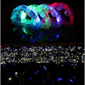 Led Işıklı Pilli Rengarenk Yanıp Sönen Lüks Eğlence Tefi Mavi Ren - 3