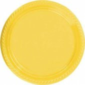 Sarı Plastik Tabak 22 cm 25li - 1