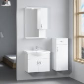 Denko Akyazı 35 cm MDF Beyaz Banyo Boy Dolabı - 2