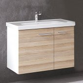 Turkuaz Frame Etajerli Lavabo 80x45 cm ve Terra Banyo Alt Dolabı - 1