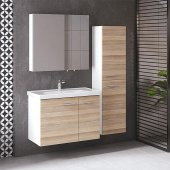 Denko Terra 80 cm MDF Banyo Dolabı Takımı ve Boy Dolabı, Alize - 1