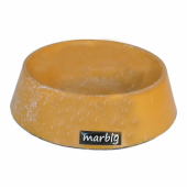Marbly Sarı Dalgalı Mermerit Köpek Mama Su Kabı 700 ml - 1