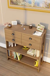 Ünüvar Konsept Retro 4 Çekmeceli Dresuar - Ceviz thumbnail 4