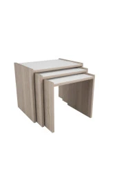 Ünüvar Konsept Modilayn Ahşap Zigon Sehpa Cordoba-Beyaz-Ard-303 thumbnail 1